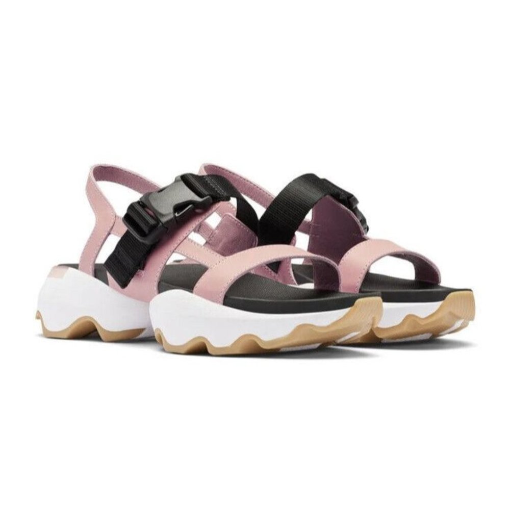 Sorel Sz 10 Women’s Kinetic Impact Sling Sandals Eraser Pink White New